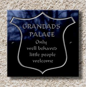 black granite house signs